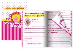Vriendenboekje prinsessen thema met eigen naam op gedrukt en foto