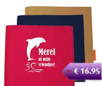 vriendenboekje met naam en logo